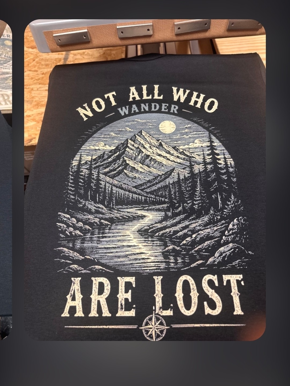 Not All Who Wander Are Lost Short Sleeve Graphic Tee - Black